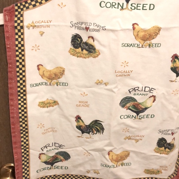 Kay Dee Designs Rooster & Chicken Apron 31x11.5”, ties are each 26” long - Picture 3 of 5